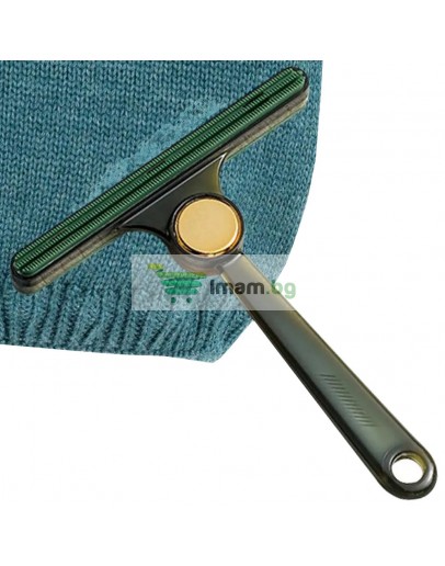 Четка за почистване на котешки и кучешки косми от дрехи и килими двустранна